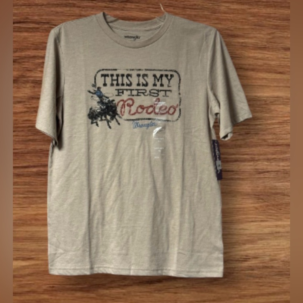 NWT WRANGLER BOYS' THIS IS MY 1ST RODEO SHORT SLEEVE GRAPHIC T-SHIRT